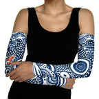 Geelong Cats Arm Sleeves Aboriginal Dot Pattern - Football Mascot Heritage Pride