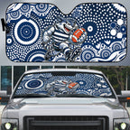 Geelong Cats Auto Sun Shade Aboriginal Dot Pattern - Football Mascot Heritage Pride