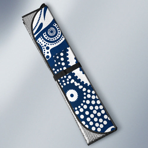 Geelong Cats Auto Sun Shade Aboriginal Dot Pattern - Football Mascot Heritage Pride
