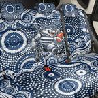 Geelong Cats Back Car Seat Cover Aboriginal Dot Pattern - Football Mascot Heritage Pride
