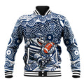 Geelong Cats Baseball Jacket Aboriginal Dot Pattern - Football Mascot Heritage Pride