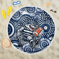 Geelong Cats Beach Blanket Aboriginal Dot Pattern - Football Mascot Heritage Pride