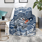 Geelong Cats Blanket Aboriginal Dot Pattern - Football Mascot Heritage Pride