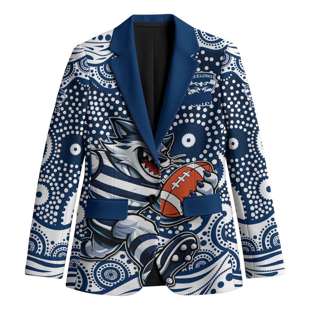 Geelong Cats Blazer Aboriginal Dot Pattern - Football Mascot Heritage Pride