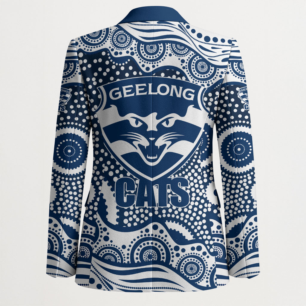 Geelong Cats Blazer Aboriginal Dot Pattern - Football Mascot Heritage Pride