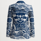Geelong Cats Blazer Aboriginal Dot Pattern - Football Mascot Heritage Pride