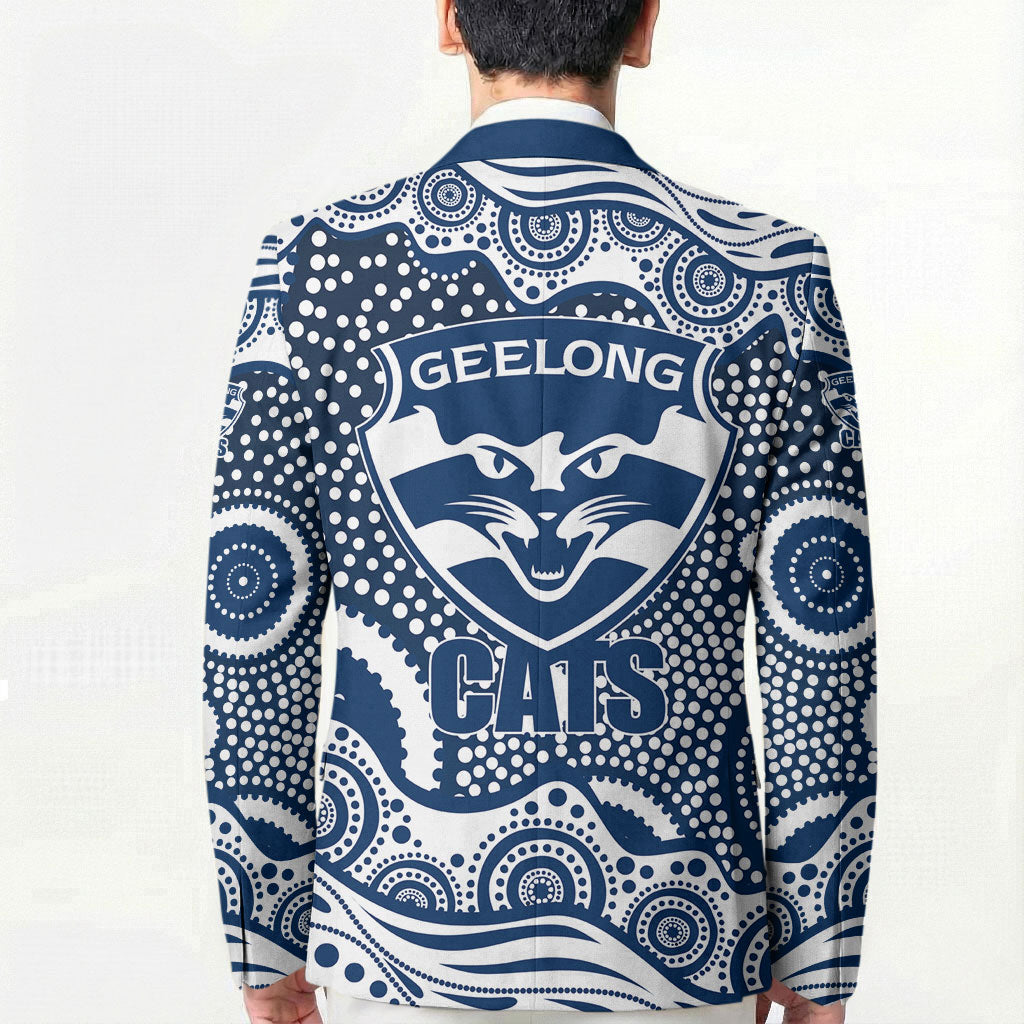 Geelong Cats Blazer Aboriginal Dot Pattern - Football Mascot Heritage Pride