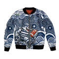 Geelong Cats Bomber Jacket Aboriginal Dot Pattern - Football Mascot Heritage Pride