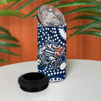 Geelong Cats 4 in 1 Can Cooler Tumbler Aboriginal Dot Pattern - Football Mascot Heritage Pride
