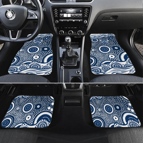 Geelong Cats Car Mats Aboriginal Dot Pattern - Football Mascot Heritage Pride