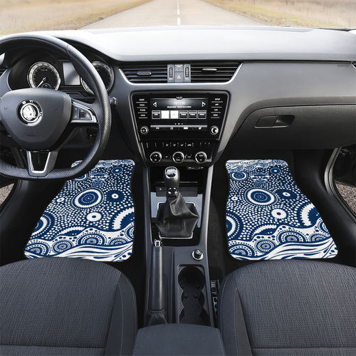 Geelong Cats Car Mats Aboriginal Dot Pattern - Football Mascot Heritage Pride