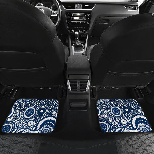 Geelong Cats Car Mats Aboriginal Dot Pattern - Football Mascot Heritage Pride