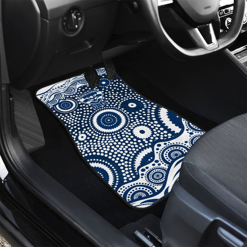 Geelong Cats Car Mats Aboriginal Dot Pattern - Football Mascot Heritage Pride