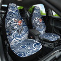 Geelong Cats Car Seat Cover Aboriginal Dot Pattern - Football Mascot Heritage Pride