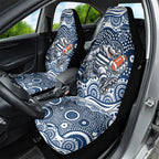 Geelong Cats Car Seat Cover Aboriginal Dot Pattern - Football Mascot Heritage Pride