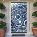Geelong Cats Door Cover Aboriginal Dot Pattern - Football Mascot Heritage Pride
