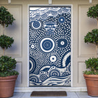 Geelong Cats Door Cover Aboriginal Dot Pattern - Football Mascot Heritage Pride