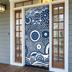 Geelong Cats Door Cover Aboriginal Dot Pattern - Football Mascot Heritage Pride