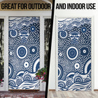 Geelong Cats Door Cover Aboriginal Dot Pattern - Football Mascot Heritage Pride