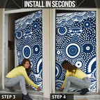 Geelong Cats Door Cover Aboriginal Dot Pattern - Football Mascot Heritage Pride