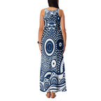 Geelong Cats Family Matching Tank Maxi Dress and Hawaiian Shirt Aboriginal Dot Pattern - Football Mascot Heritage Pride