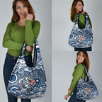 Geelong Cats Grocery Bag Aboriginal Dot Pattern - Football Mascot Heritage Pride