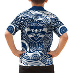 Geelong Cats Hawaiian Shirt Aboriginal Dot Pattern - Football Mascot Heritage Pride