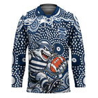 Geelong Cats Hockey Jersey Aboriginal Dot Pattern - Football Mascot Heritage Pride