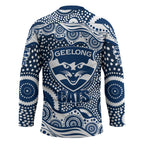 Geelong Cats Hockey Jersey Aboriginal Dot Pattern - Football Mascot Heritage Pride