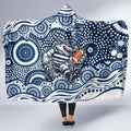 Geelong Cats Hooded Blanket Aboriginal Dot Pattern - Football Mascot Heritage Pride