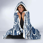 Geelong Cats Hooded Blanket Aboriginal Dot Pattern - Football Mascot Heritage Pride