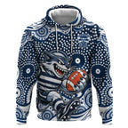 Geelong Cats Hoodie Aboriginal Dot Pattern - Football Mascot Heritage Pride