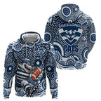 Geelong Cats Hoodie Aboriginal Dot Pattern - Football Mascot Heritage Pride