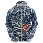 Geelong Cats Hoodie Aboriginal Dot Pattern - Football Mascot Heritage Pride