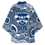Geelong Cats Kimono Aboriginal Dot Pattern - Football Mascot Heritage Pride