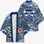 Geelong Cats Kimono Aboriginal Dot Pattern - Football Mascot Heritage Pride