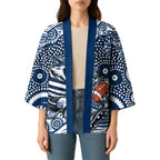 Geelong Cats Kimono Aboriginal Dot Pattern - Football Mascot Heritage Pride