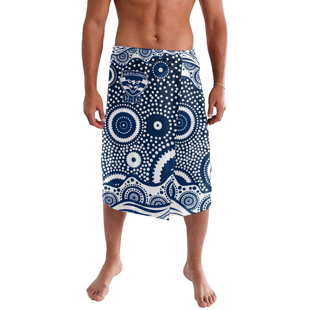 Geelong Cats Lavalava Aboriginal Dot Pattern - Football Mascot Heritage Pride