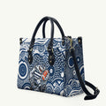 Geelong Cats Leather Bag Aboriginal Dot Pattern - Football Mascot Heritage Pride