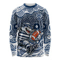 Geelong Cats Long Sleeve Shirt Aboriginal Dot Pattern - Football Mascot Heritage Pride
