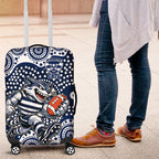 Geelong Cats Luggage Cover Aboriginal Dot Pattern - Football Mascot Heritage Pride