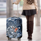 Geelong Cats Luggage Cover Aboriginal Dot Pattern - Football Mascot Heritage Pride