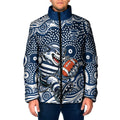 Geelong Cats Padded Jacket Aboriginal Dot Pattern - Football Mascot Heritage Pride