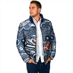 Geelong Cats Padded Jacket Aboriginal Dot Pattern - Football Mascot Heritage Pride