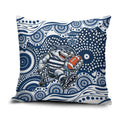 Geelong Cats Pillow Cover Aboriginal Dot Pattern - Football Mascot Heritage Pride