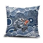 Geelong Cats Pillow Cover Aboriginal Dot Pattern - Football Mascot Heritage Pride