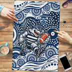 Geelong Cats Puzzle Aboriginal Dot Pattern - Football Mascot Heritage Pride