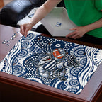 Geelong Cats Puzzle Aboriginal Dot Pattern - Football Mascot Heritage Pride