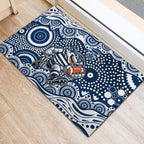 Geelong Cats Rubber Doormat Aboriginal Dot Pattern - Football Mascot Heritage Pride