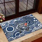 Geelong Cats Rubber Doormat Aboriginal Dot Pattern - Football Mascot Heritage Pride